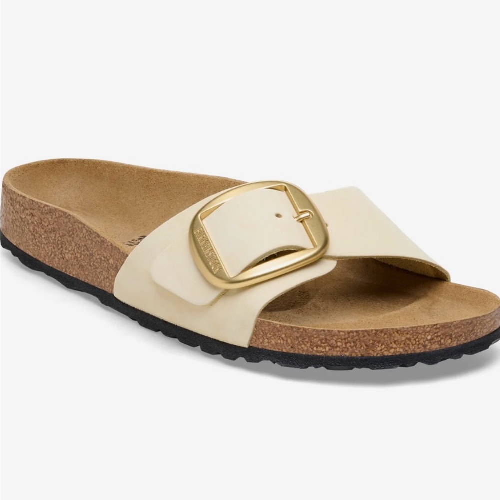 BIRKENSTOCK Madrid Big Buckle Sandal in Ecru
